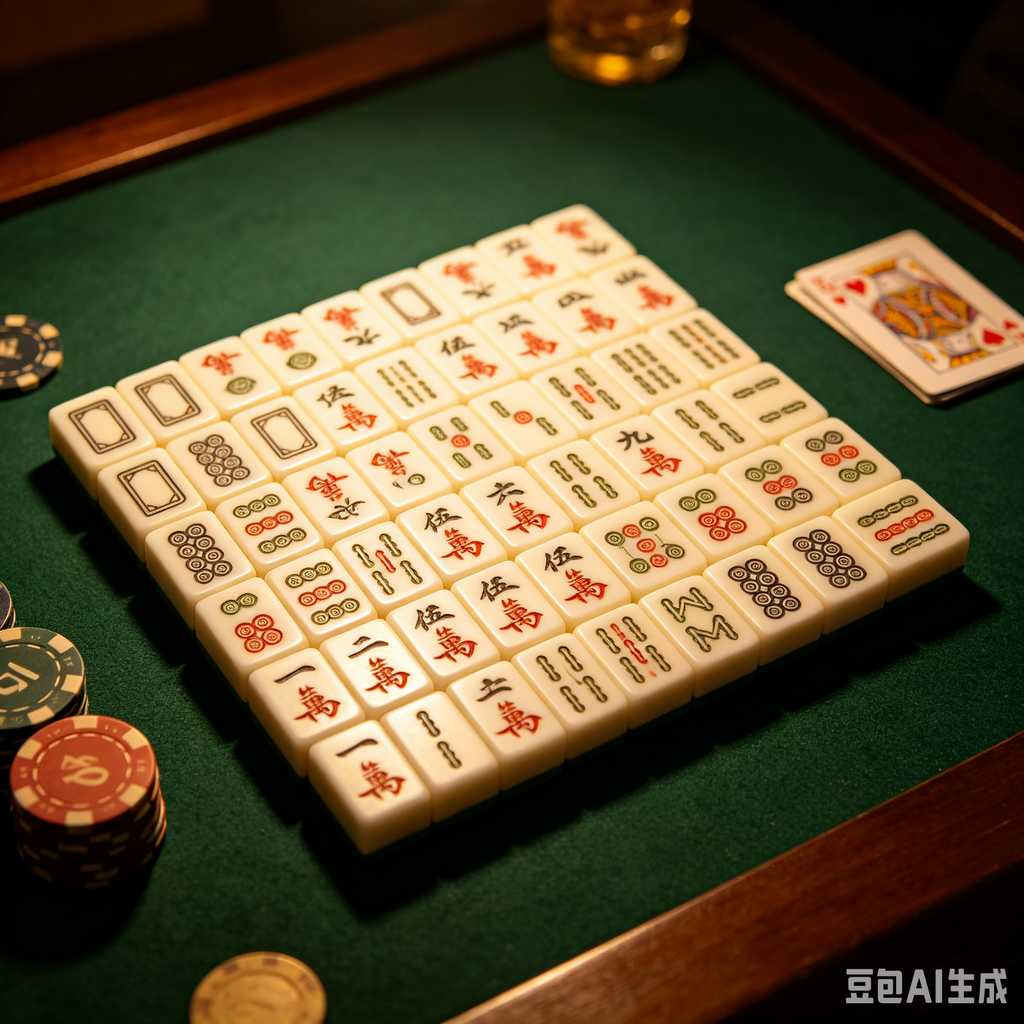floral design mahjong set